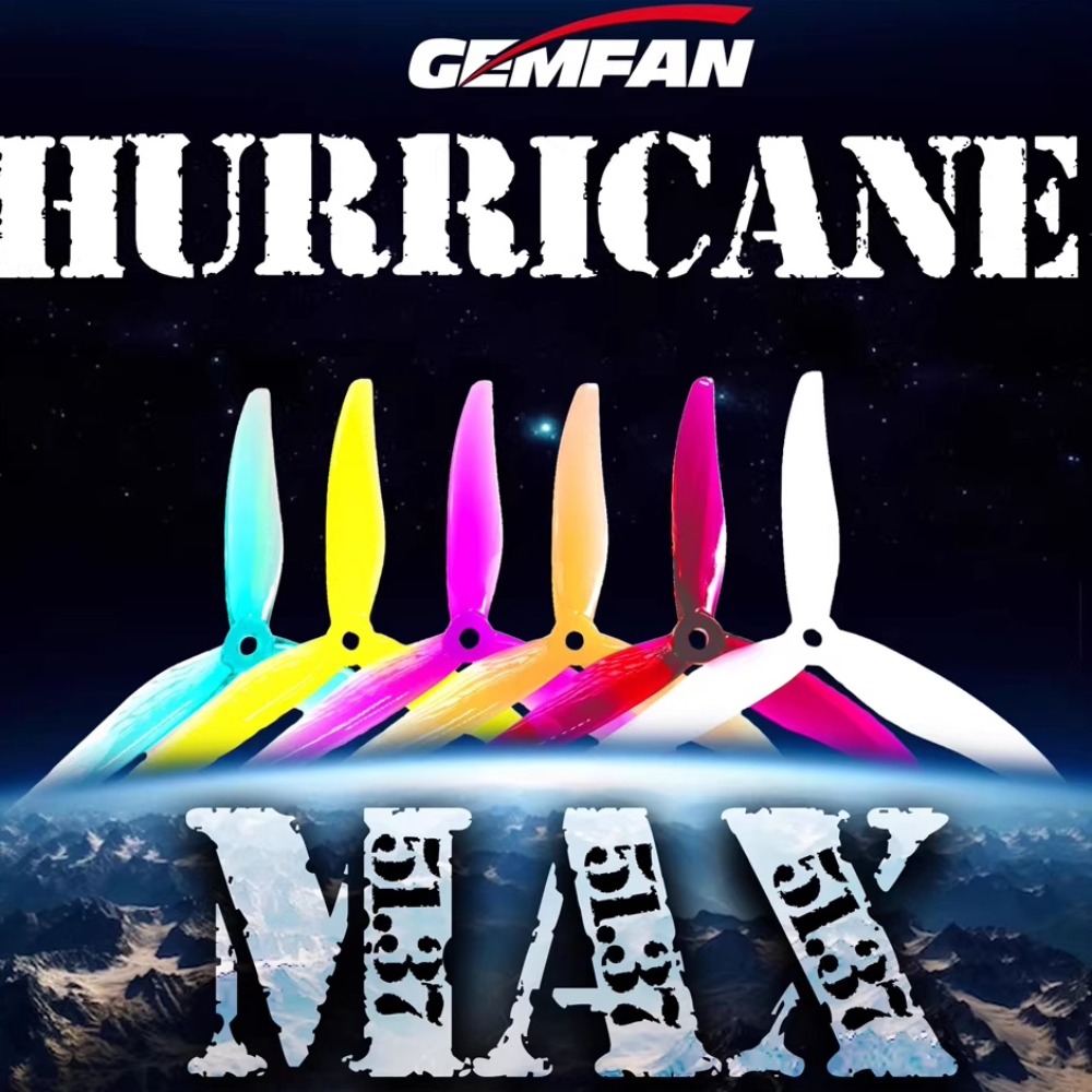 2ペア Gemfan Hurricane 51377 MAX - Fpv Drone Propeller のレビューと価格